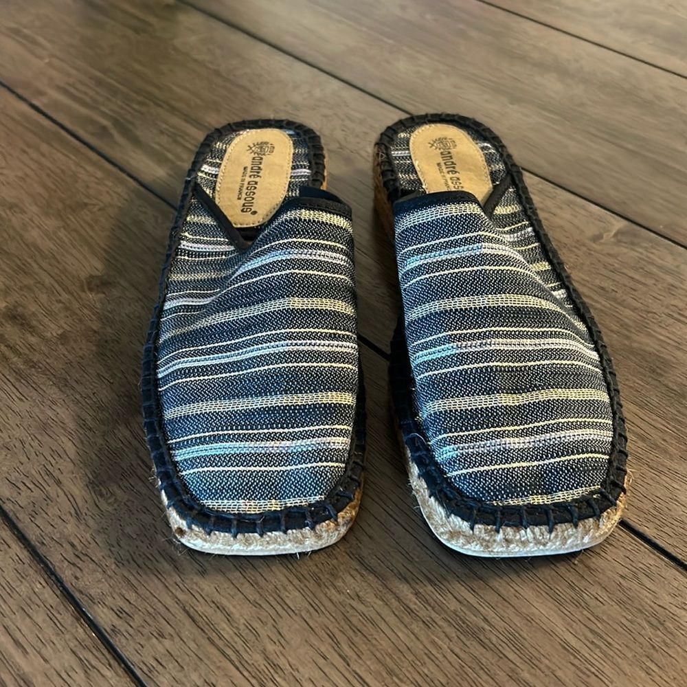 Andre Assous clog espadrilles made in France size 37 ( usa 6)